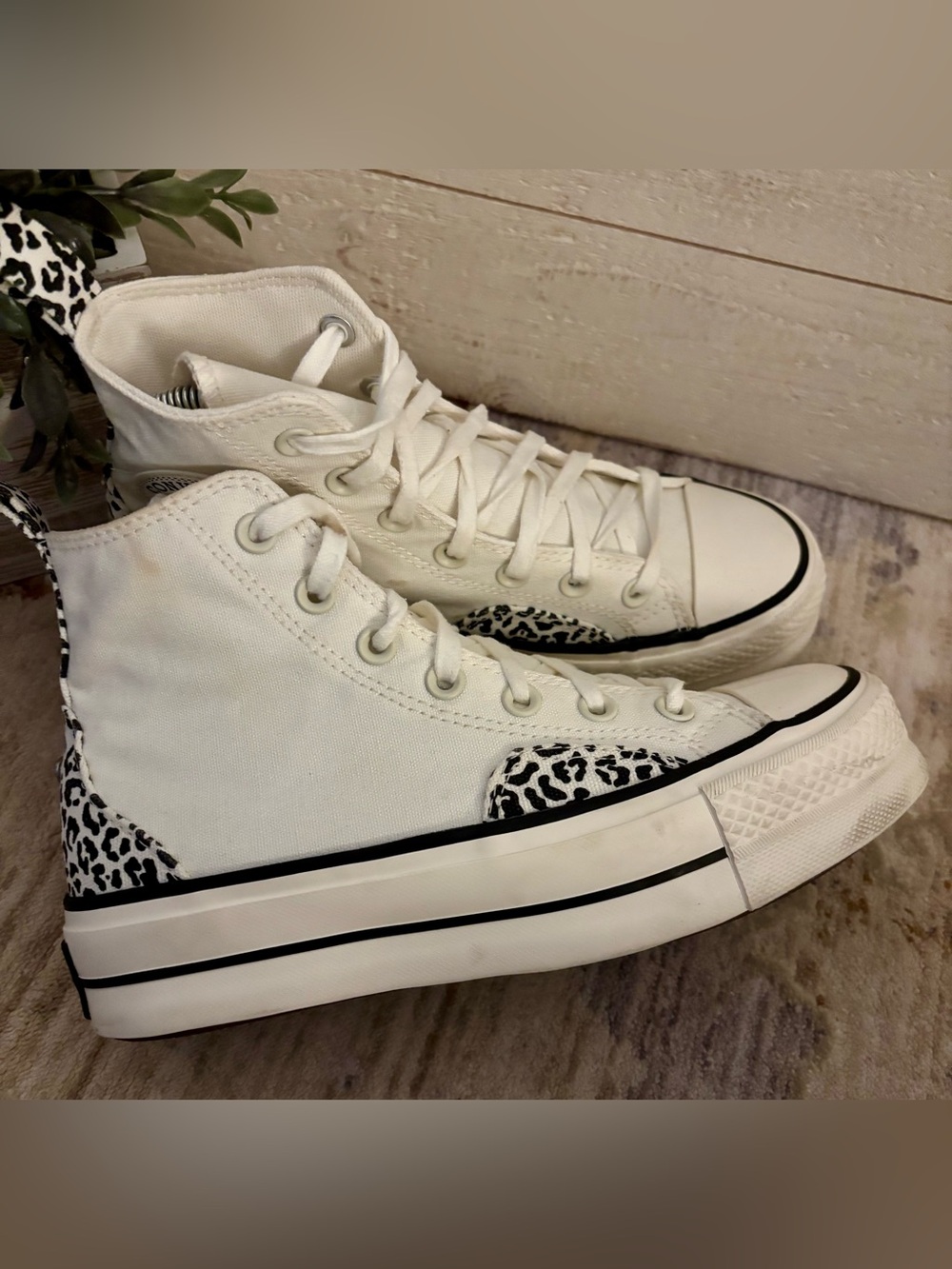 Converse All Star Lift High Platform Animalier Sneakers